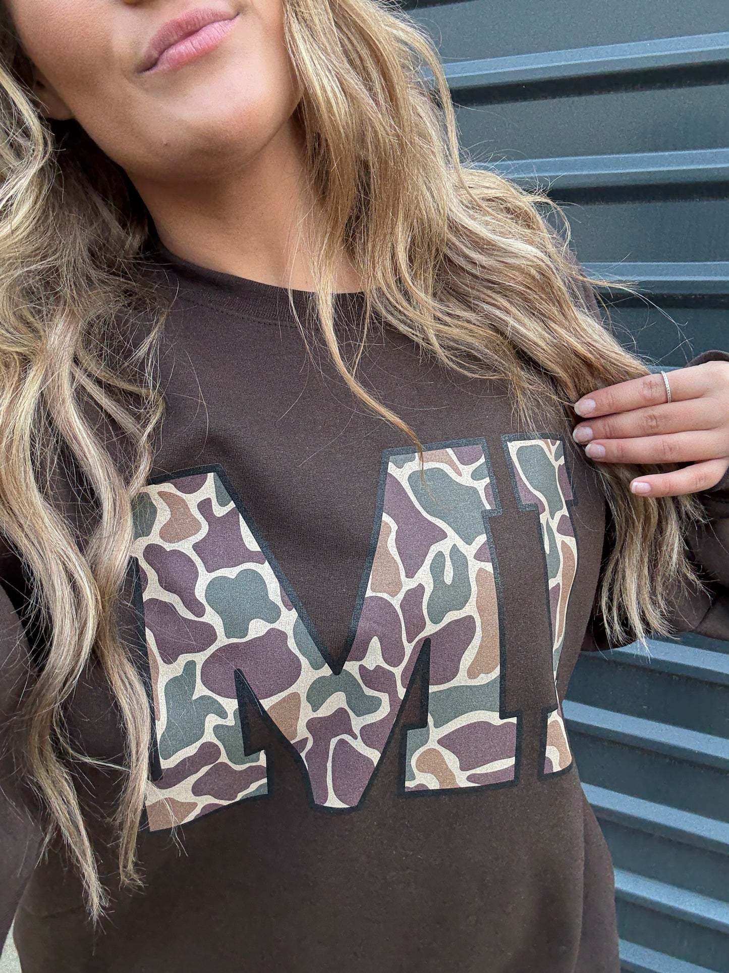 Bold Michigan Camo Crew