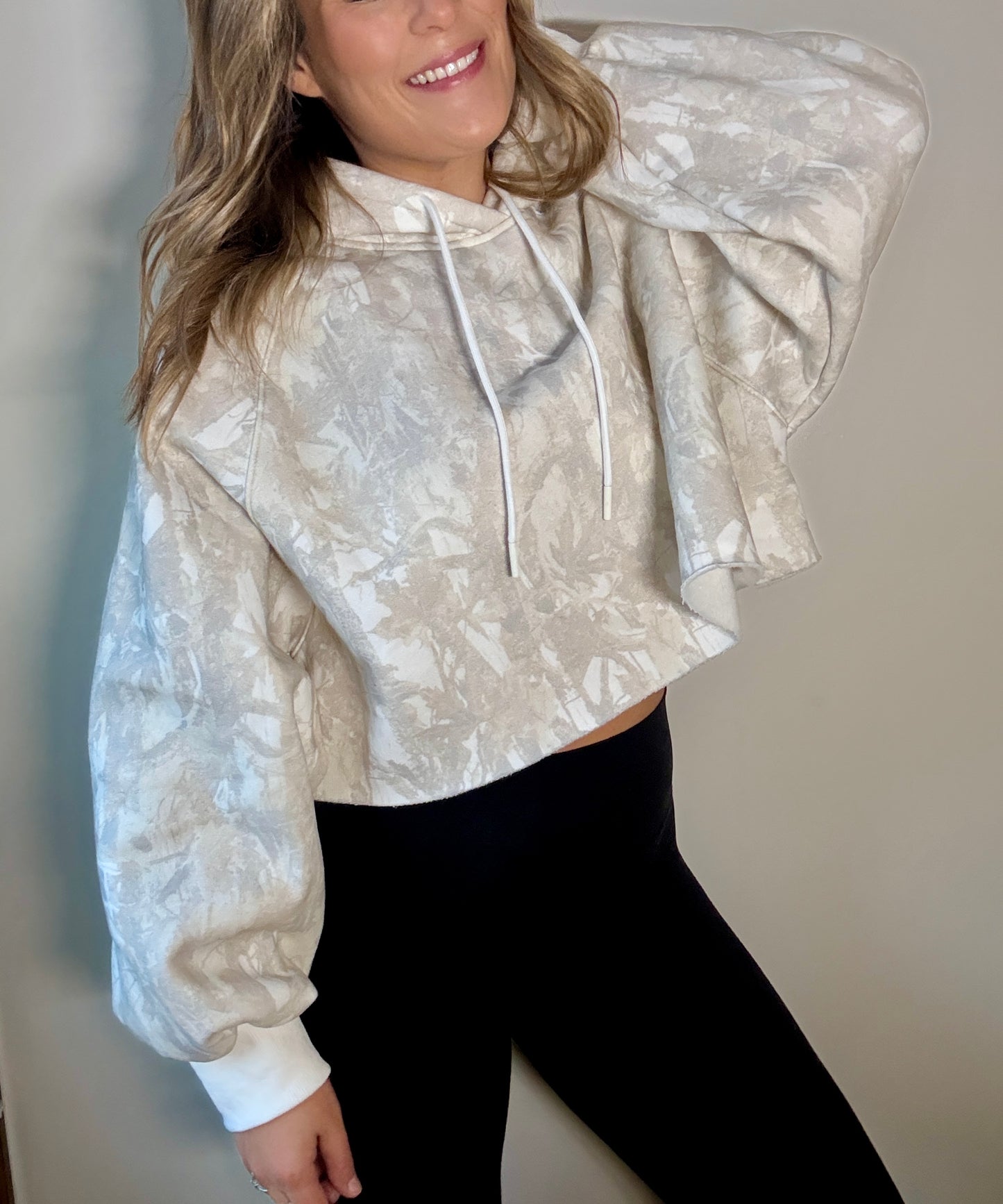 Bold Cropped Camo Sweatshirt