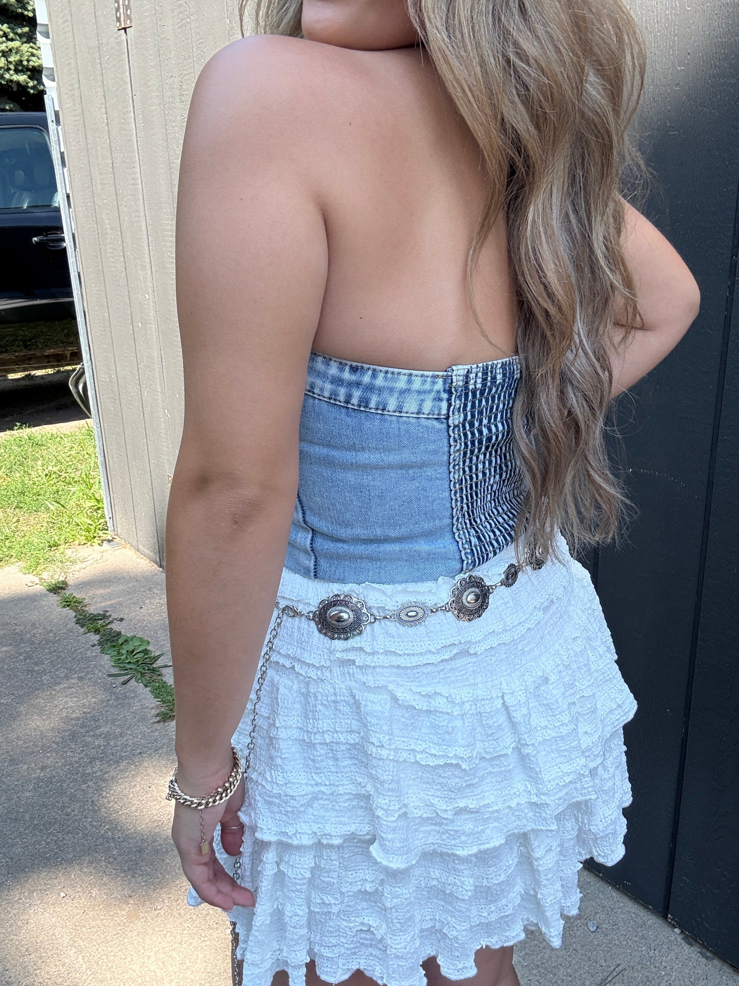 Bold Denim Corset Top