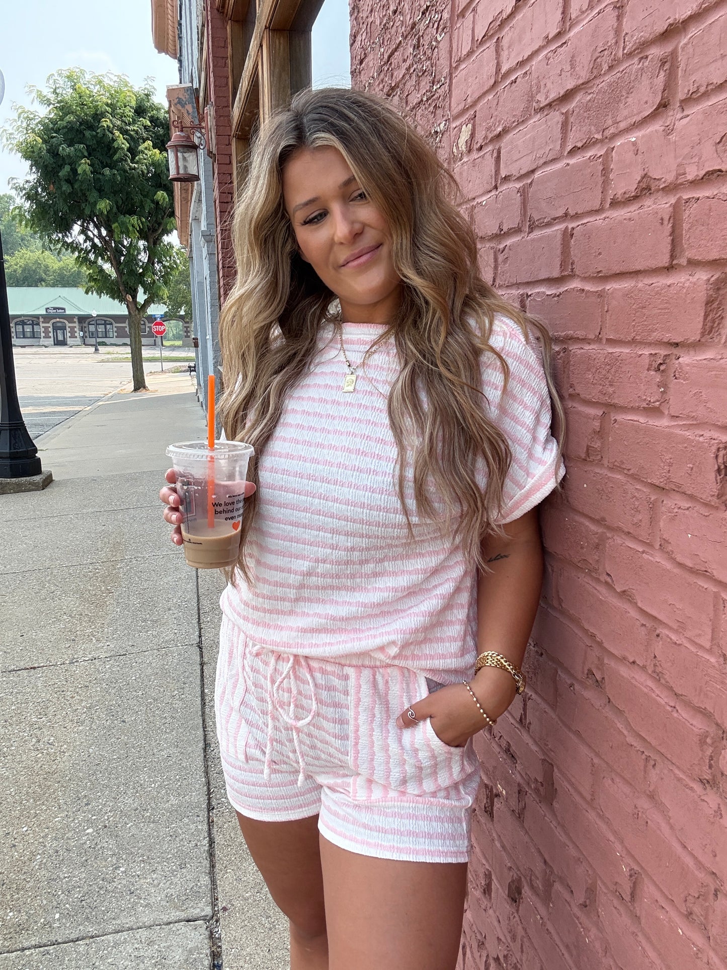 Bold Striped Lounge Set