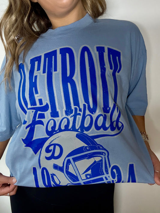 Bold Detroit Football  T Shirt
