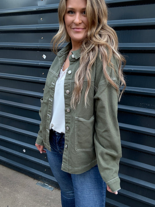 Bold Olive Jacket