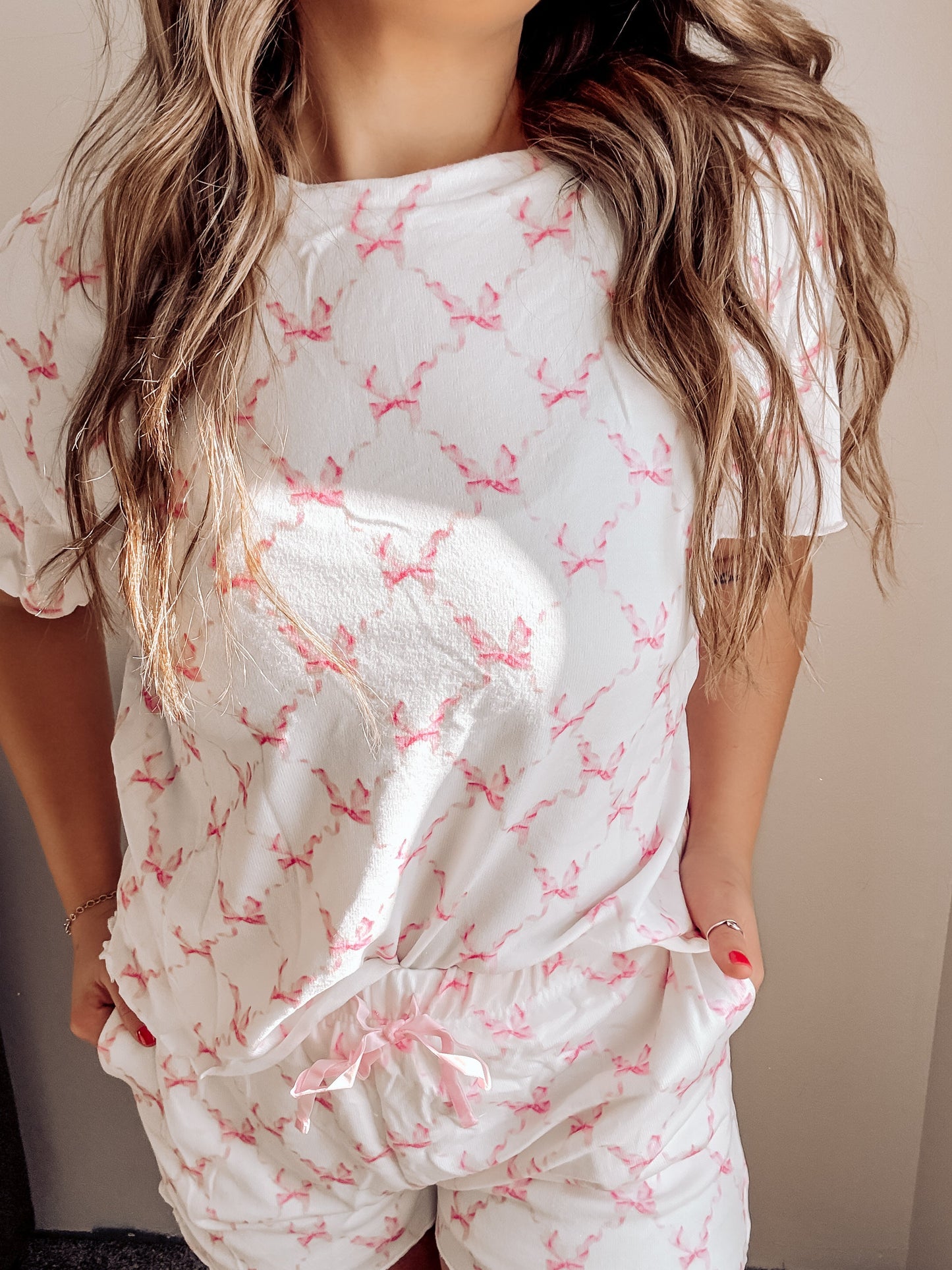 Bold Pink Bow Lounge Set